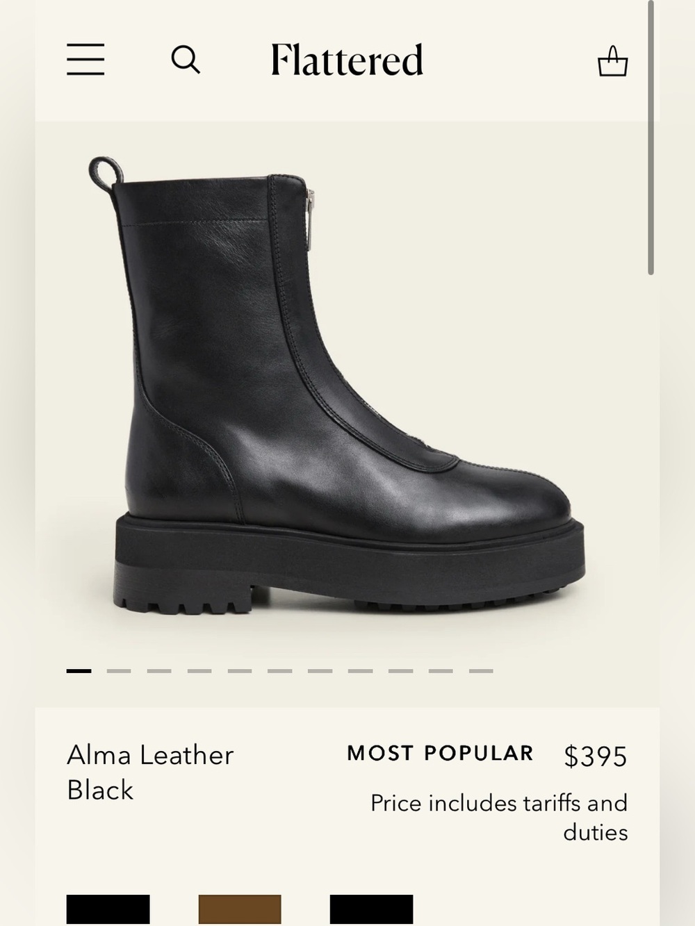 Flattered "Alma" Leather Boots - Picture 3 of 10